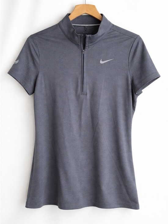 Nike Tops - Nike Dri-FIT Golf Quarter Zip Polo Grey Athletic Performance Minimalist Top